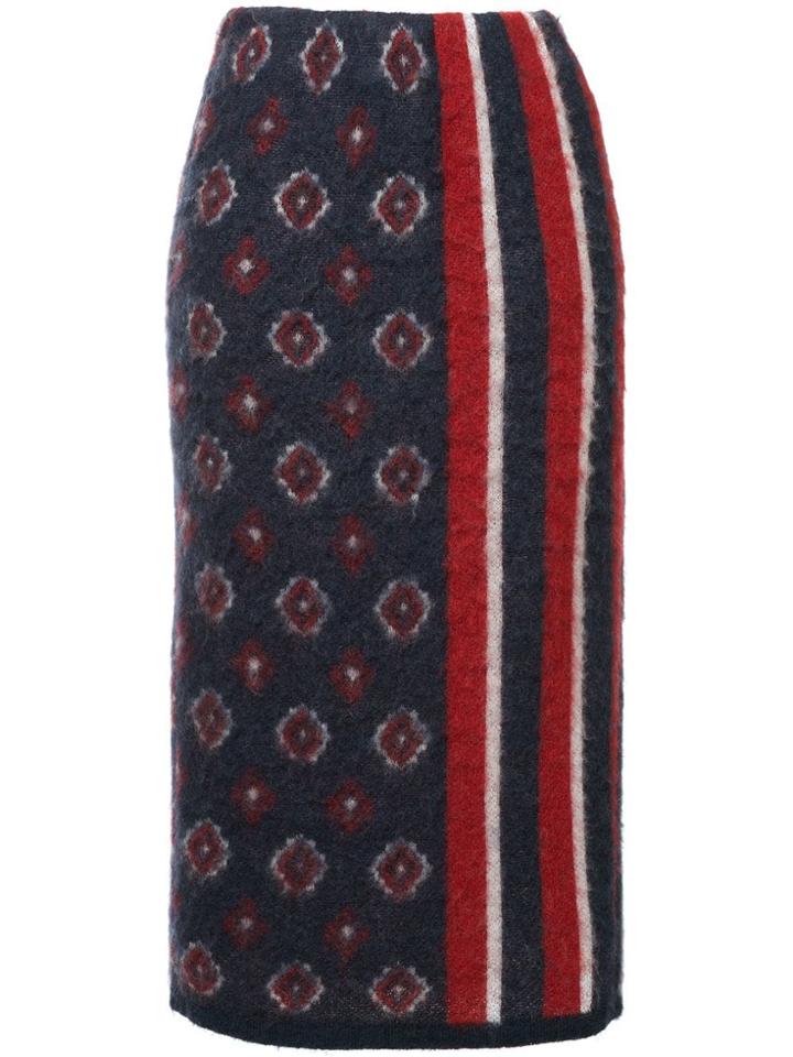 Coohem Shaggy Jacquard Skirt - Blue