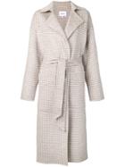 Nanushka Houndstooth Check Coat - Neutrals
