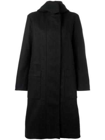 Ahirain Hooded Zipped Coat, Women's, Size: Small, Black, Wool