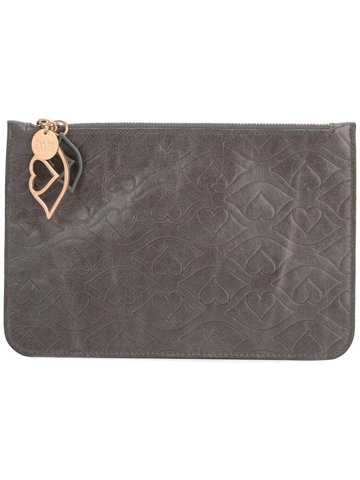 See By Chloé Bisous Clutch, Women's, Grey