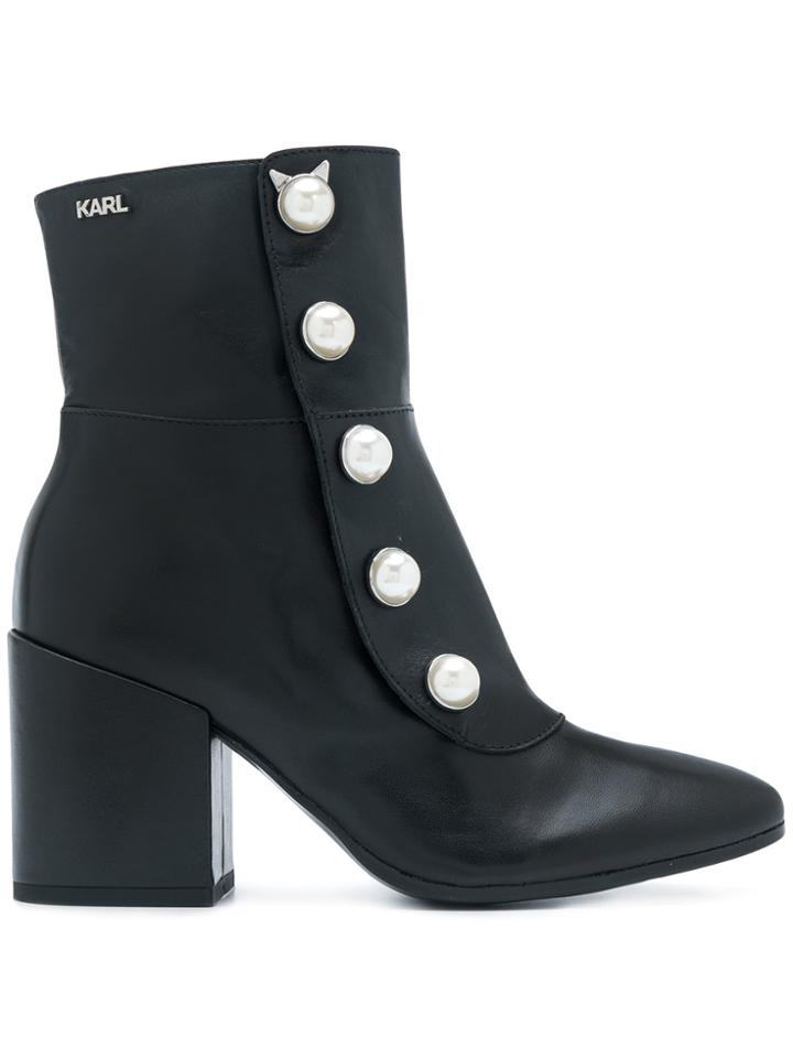 Karl Lagerfeld Lavinia Midi Boots - Black