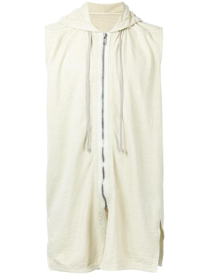 Rick Owens Drkshdw Zipped Hooded Tank, Men's, Size: Xl, Yellow/orange, Cotton