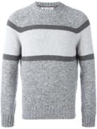Brunello Cucinelli Tonal Crew Neck Jumper, Men's, Size: 52, Grey, Polyamide/cashmere/virgin Wool