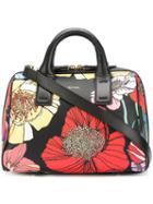 Paul Smith - Floral Print Tote - Women - Calf Leather - One Size, Black, Calf Leather