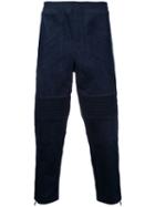 Neil Barrett - Cropped Biker Trousers - Men - Cotton/polyester/spandex/elastane - 46, Blue, Cotton/polyester/spandex/elastane