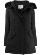 Peuterey Fox-fur Hooded Coat - Black