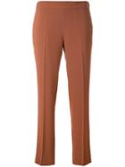 Alberto Biani Cropped Trousers, Women's, Size: 42, Brown, Polyester/triacetate