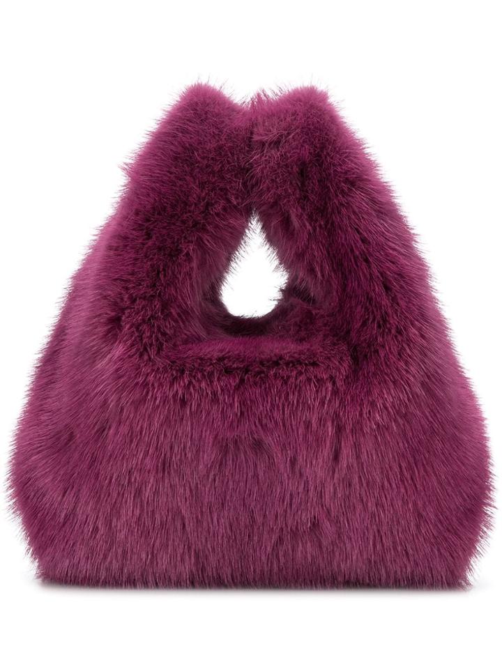 Simonetta Ravizza Mini Furrissima Tote Bag - Purple