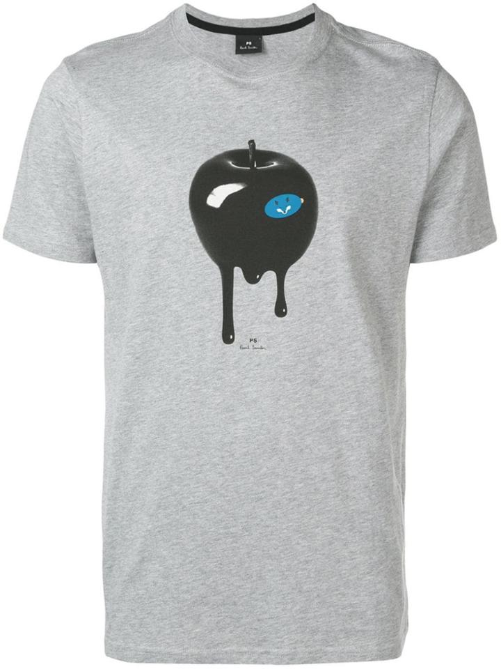 Ps Paul Smith Apple Print T-shirt - Grey