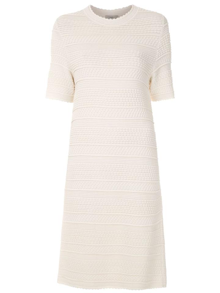 Egrey Snow Pattern Knit Dress - White