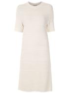Egrey Snow Pattern Knit Dress - White