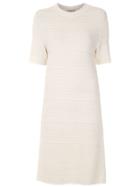 Egrey Snow Pattern Knit Dress - White