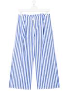 Ermanno Scervino Junior Teen Striped Straight Trousers - Blue