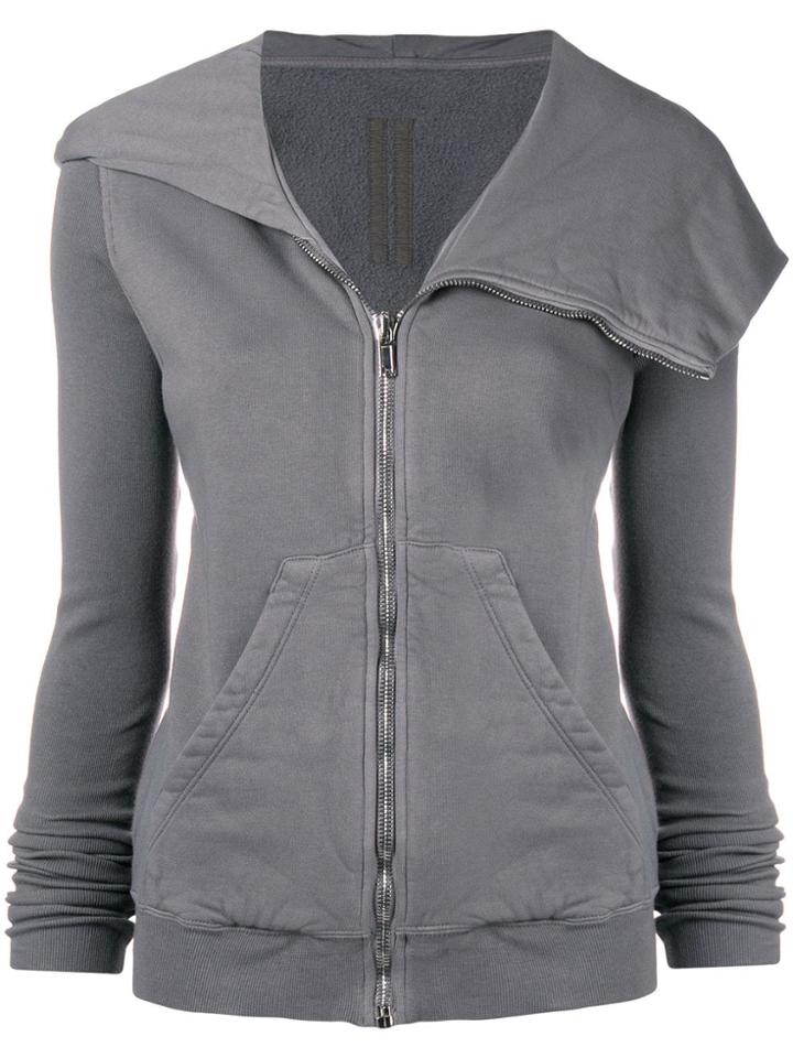 Rick Owens Drkshdw Oversized Hood Zipped Jacket - Grey