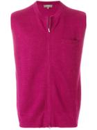 N.peal Fine Zipped Waistcoat - Pink & Purple