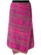 20:52 Checked Wrap Skirt - Pink & Purple