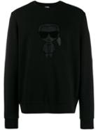 Karl Lagerfeld Ikonik Print Sweatshirt - Black