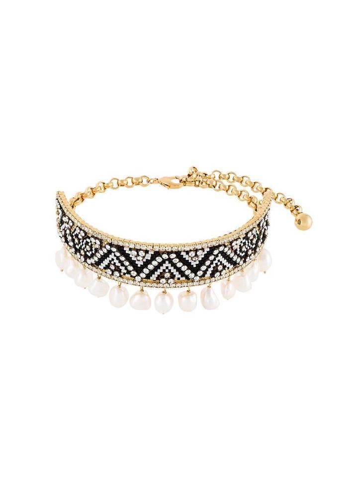 Shourouk Beaded Choker, Women's, Metallic