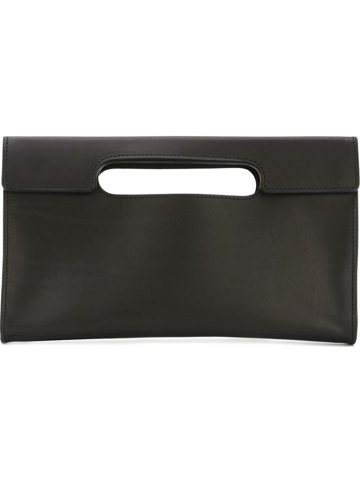 Isaac Reina Cut-out Handle Clutch, Women's, Black