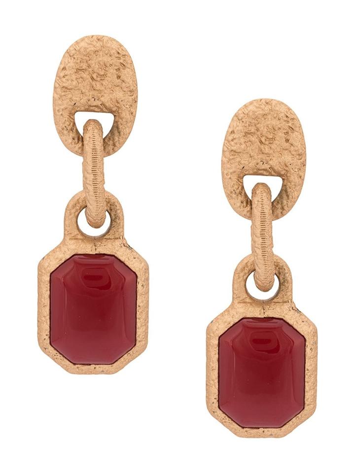 Marni Chunky Drop Earrings - Metallic