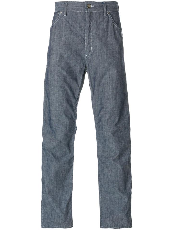 Engineered Garments Straight Leg Trousers - Blue