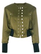 3.1 Phillip Lim Embellished Cropped Jacket - Green