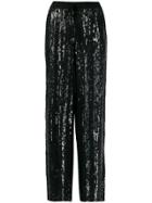 P.a.r.o.s.h. Embellished Wide-leg Trousers - Black