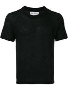Our Legacy - Fuzzy-knit T-shirt - Men - Cotton/polyamide - 50, Black, Cotton/polyamide