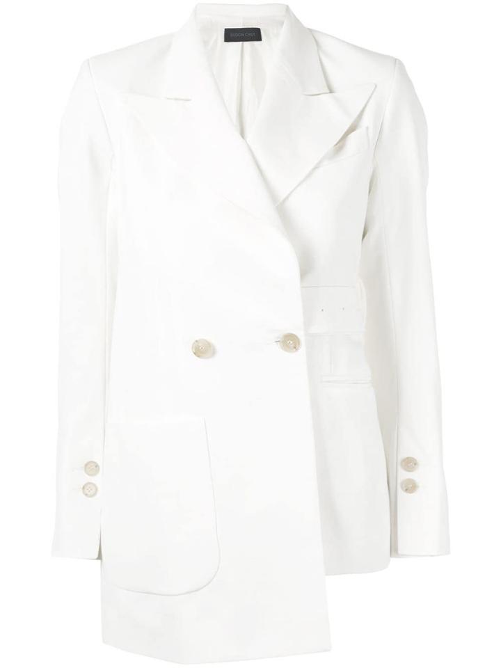 Eudon Choi Asymmetric Belted Blazer - White