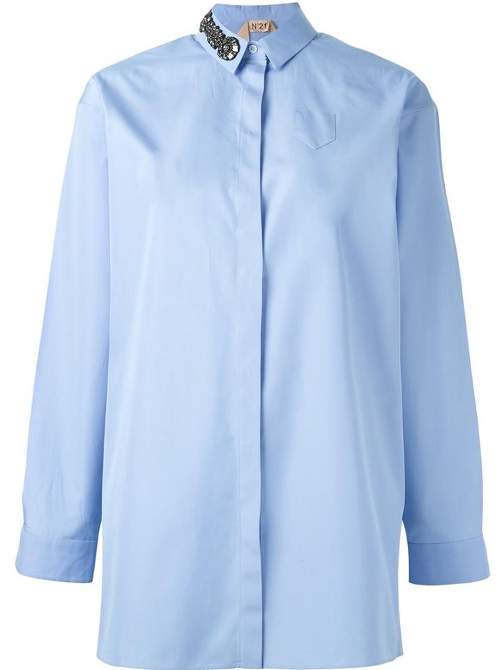 No21 Collar Embellished Shirt
