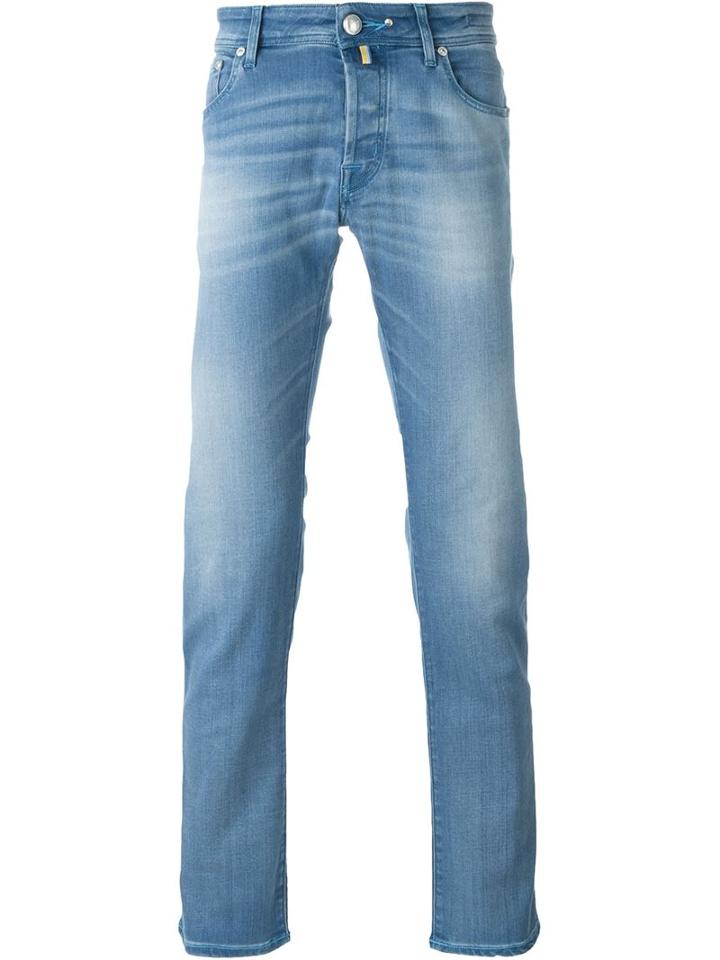 Jacob Cohen Stonewashed Jeans, Men's, Size: 38, Blue, Viscose/cotton/modal