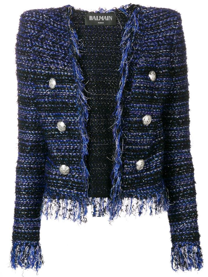 Balmain Lurex Tweed Jacket - Black