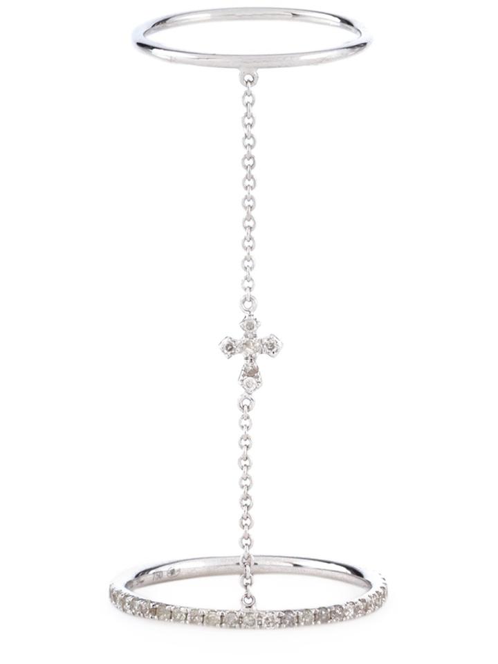 Elise Dray Cross Link Ring - Metallic