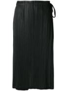 Pleats Please By Issey Miyake Long Pleated Skort - Black