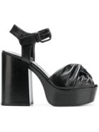 Sonia Rykiel Draped Platform Sandals - Black