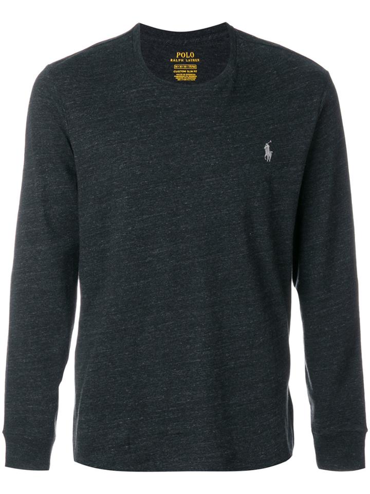 Polo Ralph Lauren Logo Embroidery Longsleeved T-shirt - Black