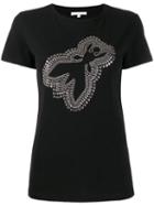 Patrizia Pepe Rhinestone-embellished Crew Neck T-shirt - Black