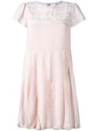 Red Valentino Pleated Chiffon Dress - Pink & Purple