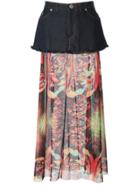 Jean Paul Gaultier Vintage Double Layered Skirt - Blue