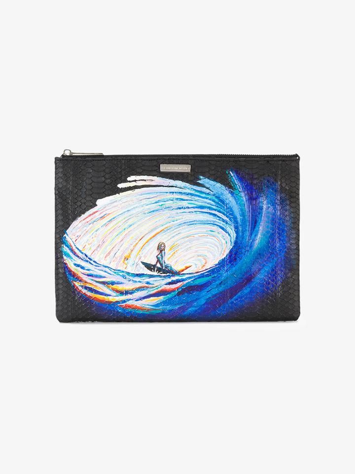 Elisabeth Weinstock Harbour Island Clutch, Women's, Black, Leather