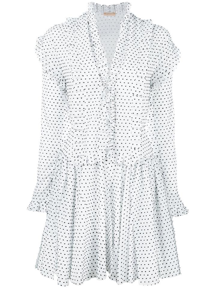 Azzedine Alaia Polka Dot Dress, Women's, Size: 36, White, Cotton