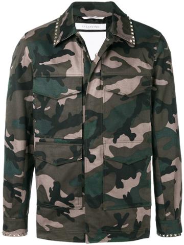 Valentino Rockstud Untitled Jacket - Green