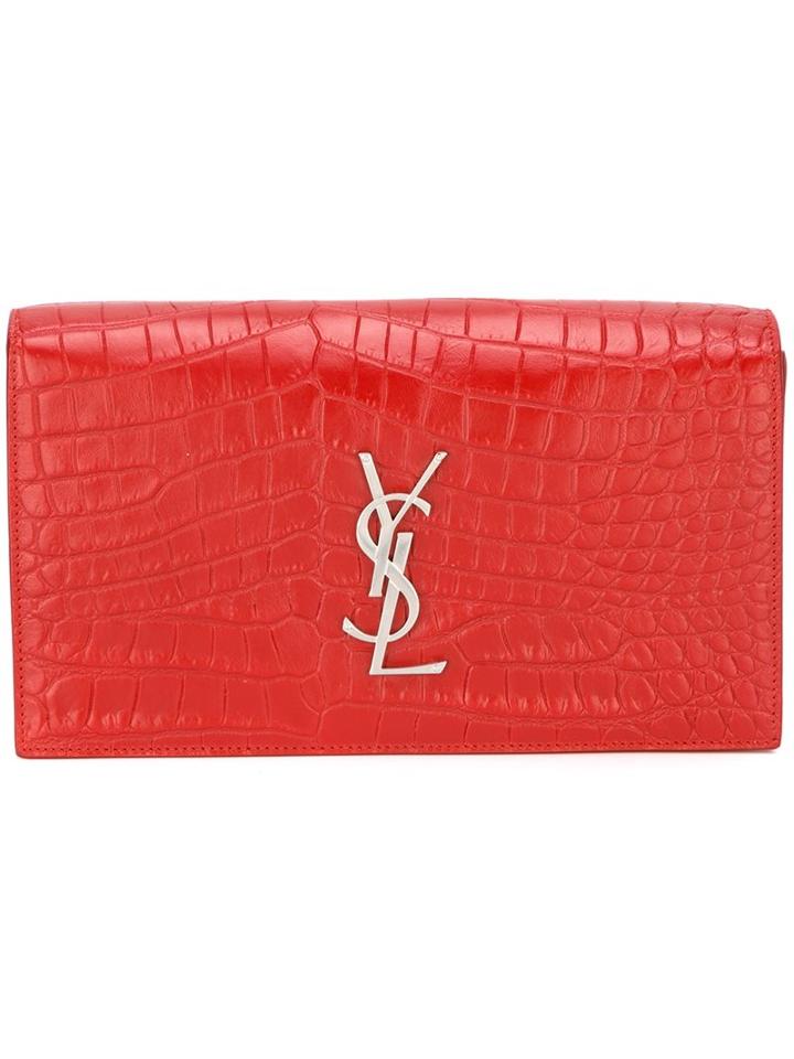 Saint Laurent 'monogram' Clutch, Women's, Red