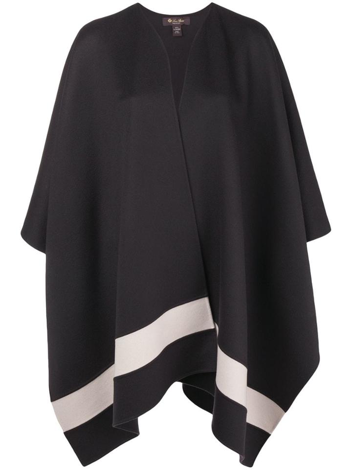 Loro Piana Oversized Poncho - Black