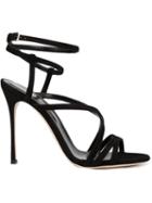 Sergio Rossi Ankle Strap Stiletto Sandals, Women's, Size: 38, Black, Suede