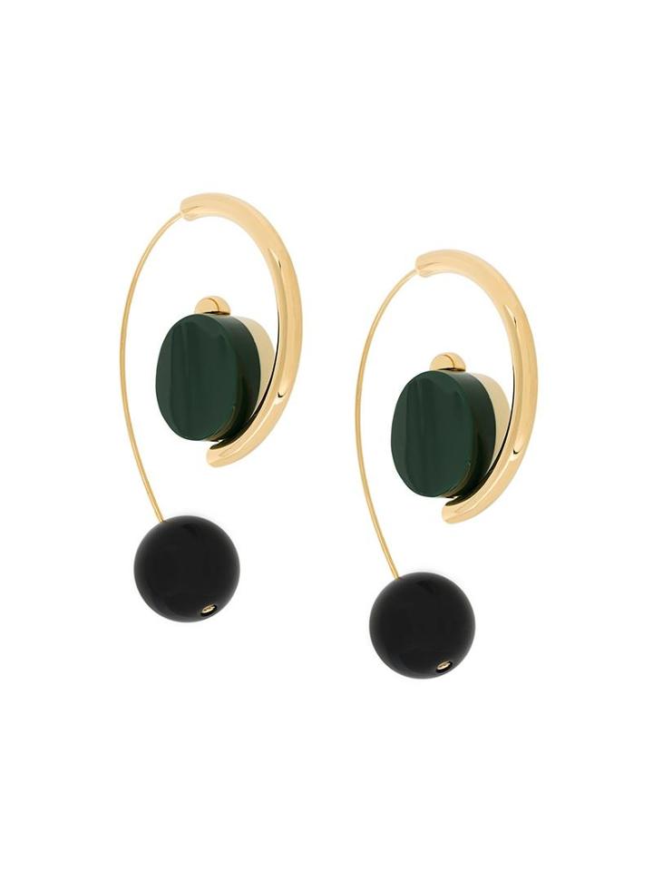 Marni Hook Earrings, Women's, Metallic