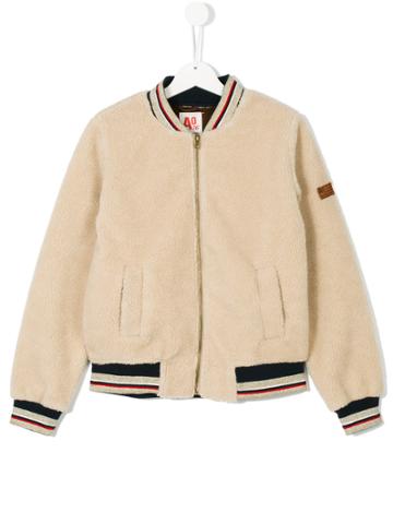 American Outfitters Kids Shearling Bomber Jacket - Nude & Neutrals