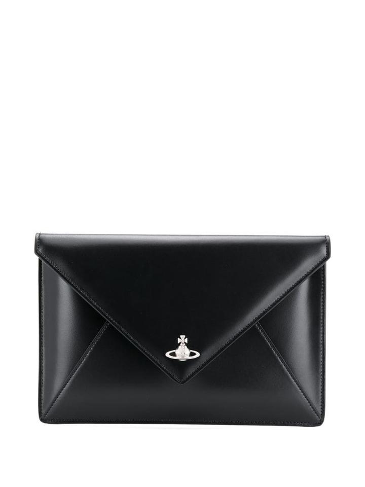 Vivienne Westwood Orb Envelope Clutch - Black