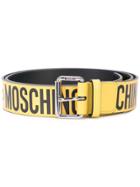Moschino Embroidered Belt - Yellow