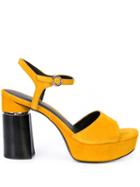 3.1 Phillip Lim Ziggy Suede Platform Sandal - Yellow